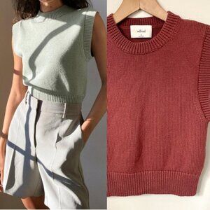 Aritzia Wilfred Alps Sweater Vest - burnt orange
